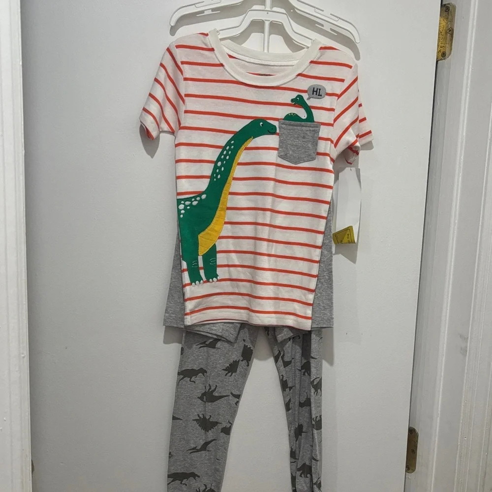 BNWT Striped Dinosaur Kids Pajamas Set - Picture 2 of 6